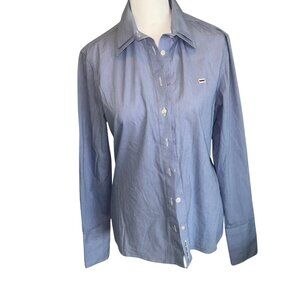 🌊 Original Sky Land and Sea | Size 38 | Striped Cotton Button-Up Blouse (Med)